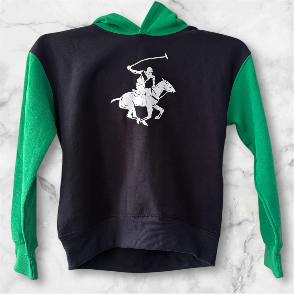 Beverly Hills Polo Club Black and Green Hoodie